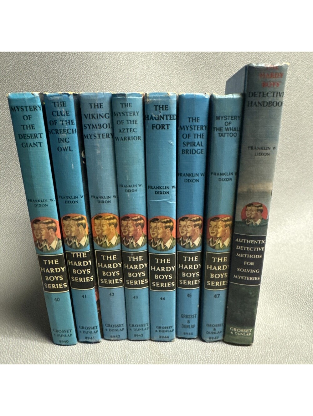 Hardy Boys Vintage Book Lot #40-45, 47, & Detective Handbook 1960’s 8 Hardcover